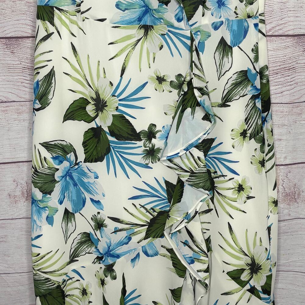 Banana Republic Floral Tropical Flutter Flowy Breezy Maxi Dress Size 10 Tall - Picture 8 of 13